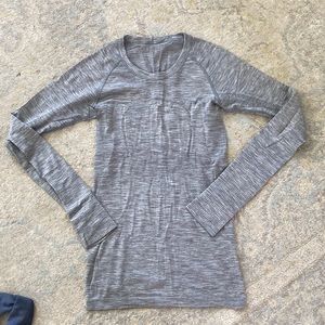 Swiftly tech heather grey long sleeve